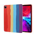 For iPad Pro 12.9 inch 2020 Rainbow Liquid Silicone + PC Shockproof Protective Tablet Case - 1