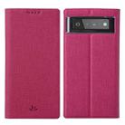 For Google Pixel 6 ViLi DMX Series Shockproof TPU + PU Leather Magnetic Attraction Horizontal Flip Case with Card Slot & Holder(Rose Red) - 1