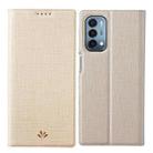 For OnePlus Nord N200 5G ViLi DMX Series Shockproof TPU + PU Leather Magnetic Attraction Horizontal Flip Case with Card Slot & Holder(Gold) - 1