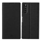 For Sony Xperia 10 III ViLi DMX Series Shockproof TPU + PU Leather Magnetic Attraction Horizontal Flip Case with Card Slot & Holder(Black) - 1