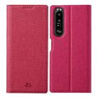 For Sony Xperia 1 III ViLi DMX Series Shockproof TPU + PU Leather Magnetic Attraction Horizontal Flip Case with Card Slot & Holder(Rose Red) - 1