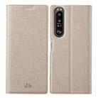 For Sony Xperia 1 III ViLi DMX Series Shockproof TPU + PU Leather Magnetic Attraction Horizontal Flip Case with Card Slot & Holder(Gold) - 1