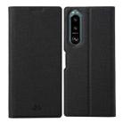 For Sony Xperia 5 III ViLi DMX Series Shockproof TPU + PU Leather Magnetic Attraction Horizontal Flip Case with Card Slot & Holder(Black) - 1