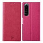 For Sony Xperia 5 III ViLi DMX Series Shockproof TPU + PU Leather Magnetic Attraction Horizontal Flip Case with Card Slot & Holder(Rose Red) - 1