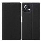 For Xiaomi Mi 11 Lite ViLi DMX Series Shockproof TPU + PU Leather Magnetic Attraction Horizontal Flip Case with Card Slot & Holder(Black) - 1