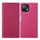 For Xiaomi Mi 11 Lite ViLi DMX Series Shockproof TPU + PU Leather Magnetic Attraction Horizontal Flip Case with Card Slot & Holder(Rose Red) - 1