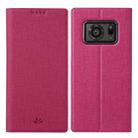 For Sharp Aquos R6 ViLi DMX Series Shockproof TPU + PU Leather Magnetic Attraction Horizontal Flip Case with Card Slot & Holder(Rose Red) - 1