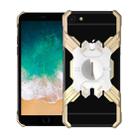 For iPhone 6 Plus / 6 Hero Series Anti-fall Wear-resistant Metal Protective Case with Bracket(Gold Silver) - 1