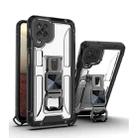 PC + TPU Shockproof Protective Case with Corkscrew Holder For Samsung Galaxy A12(Transparent White) - 1