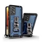 PC + TPU Shockproof Protective Case with Corkscrew Holder For Samsung Galaxy A32 4G(Sapphire Blue) - 1