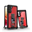 PC + TPU Shockproof Protective Case with Corkscrew Holder For Samsung Galaxy S21+ 5G(Royal Red) - 1