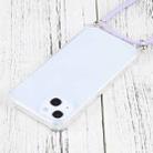 For iPhone 13 Four-corner Shockproof Transparent TPU Protective Case with Lanyard(Light Purple) - 4