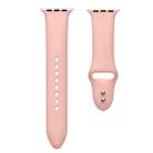 Double Nail Silicone Strap Watch Band For Apple Watch Series 8&7 41mm / SE 2&6&SE&5&4 40mm / 3&2&1 38mm(Rose Gold) - 3