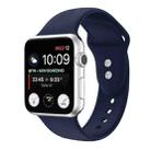 Double Nail Silicone Strap Watch Band For Apple Watch Series 8&7 41mm / SE 2&6&SE&5&4 40mm / 3&2&1 38mm(Midnight Blue) - 1