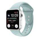 Double Nail Silicone Strap Watch Band For Apple Watch Series 8&7 41mm / SE 2&6&SE&5&4 40mm / 3&2&1 38mm(Emerald Green) - 1