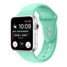 Double Nail Silicone Strap Watch Band For Apple Watch Ultra 49mm / Series 8&7 45mm / SE 2&6&SE&5&4 44mm / 3&2&1 42mm(Mint Green) - 1