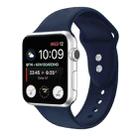 Double Nail Silicone Strap Watch Band For Apple Watch Ultra 49mm / Series 8&7 45mm / SE 2&6&SE&5&4 44mm / 3&2&1 42mm(Midnight Blue) - 1