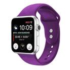 Double Nail Silicone Strap Watch Band For Apple Watch Ultra 49mm / Series 8&7 45mm / SE 2&6&SE&5&4 44mm / 3&2&1 42mm(Dark Purple) - 1