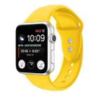 Double Nail Silicone Strap Watch Band For Apple Watch Ultra 49mm / Series 8&7 45mm / SE 2&6&SE&5&4 44mm / 3&2&1 42mm(Yellow) - 1