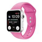 Double Nail Silicone Strap Watch Band For Apple Watch Ultra 49mm / Series 8&7 45mm / SE 2&6&SE&5&4 44mm / 3&2&1 42mm(Hot Pink) - 1