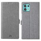 ViLi K Series Shockproof TPU + PU Leather Magnetic Buckle Horizontal Flip Case with Card Slots & Wallet & Holder For Motorola Moto Edge 20 Lite(Grey) - 1