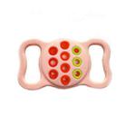 Pet Dog Cat Collar Dual-color Shockproof Silicone Protective Cover Case For AirTag(Pink Red Green) - 1