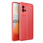 For vivo iQOO 8 Litchi Texture TPU Shockproof Case(Red) - 1
