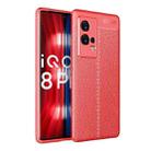 For vivo iQOO 8 Pro Litchi Texture TPU Shockproof Case(Red) - 1