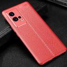 For vivo iQOO 8 Pro Litchi Texture TPU Shockproof Case(Red) - 2