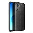 For OPPO Reno6 4G (Indonesia) Litchi Texture TPU Shockproof Case(Black) - 1