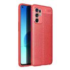 For OPPO Reno6 4G (Indonesia) Litchi Texture TPU Shockproof Case(Red) - 1