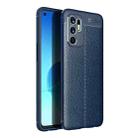 For OPPO Reno6 4G (Indonesia) Litchi Texture TPU Shockproof Case(Navy Blue) - 1