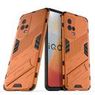 For vivo iQOO 8 Punk Armor 2 in 1 PC + TPU Shockproof Case with Invisible Holder(Orange) - 1