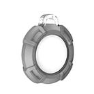 2 in 1 Rugged Anti-scratch Shockproof Carbon Fiber PC Protective Cover Case with Keychain Hook Loop For AirTag(Grey) - 1