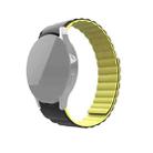 For Samsung Galaxy Watch4 40mm / 44mm Silicone Magnetic Watch Band(Black Yellow) - 1