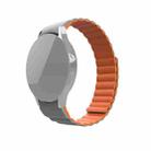 For Samsung Galaxy Watch4 40mm / 44mm Silicone Magnetic Watch Band(Grey Orange) - 1