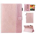 Glitter Powder Stitching Hot-pressed Changing PU Leather Case with Holder & Card Slots & Sleep / Wake-up Function For iPad 10.2 2021 / 2020 / 2019 / Pro 10.5(Pink) - 1