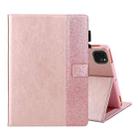 Glitter Powder Stitching Hot-pressed Changing PU Leather Tablet Case with Holder & Card Slots & Sleep / Wake-up Function For iPad 10.9 /Pro 11 2021/2020/2018(Pink) - 1