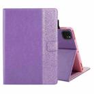 Glitter Powder Stitching Hot-pressed Changing PU Leather Tablet Case with Holder & Card Slots & Sleep / Wake-up Function For iPad 10.9 /Pro 11 2021/2020/2018(Purple) - 1