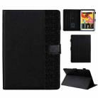 Glitter Powder Stitching Hot-pressed Changing PU Leather Case with Holder & Card Slots For 10 incn Universal Tablet(Black) - 1