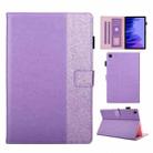 Glitter Powder Stitching Hot-pressed Changing PU Leather Case with Holder & Card Slots & Sleep / Wake-up Function For Samsung Galaxy Tab A7 10.4 2020 T500(Purple) - 1