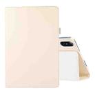 For Honor Tablet V7 Pro Litchi Texture Solid Color Horizontal Flip Leather Case with Holder & Pen Slot(White) - 1