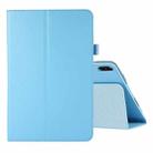 For Honor Tablet V7 Pro Litchi Texture Solid Color Horizontal Flip Leather Case with Holder & Pen Slot(Sky Blue) - 1