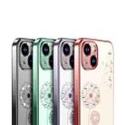For iPhone 13 Electroplating Diamond Dandelion Pattern TPU Shockproof Protective Case(Green) - 2