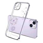 For iPhone 13 Pro Electroplating Diamond Dandelion Pattern TPU Shockproof Protective Case (Purple) - 1