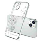 For iPhone 13 Pro Max Electroplating Diamond Dandelion Pattern TPU Shockproof Protective Case (Silver) - 1