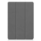 For Xiaomi Pad 5 / 5 Pro Custer Texture Horizontal Flip Leather Case with Three-folding Holder & Sleep / Wake-up Function(Grey) - 2