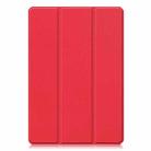 For Xiaomi Pad 5 / 5 Pro Custer Texture Horizontal Flip Leather Case with Three-folding Holder & Sleep / Wake-up Function(Red) - 2