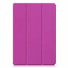 For Xiaomi Pad 5 / 5 Pro Custer Texture Horizontal Flip Leather Case with Three-folding Holder & Sleep / Wake-up Function(Purple) - 2