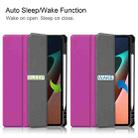For Xiaomi Pad 5 / 5 Pro Custer Texture Horizontal Flip Leather Case with Three-folding Holder & Sleep / Wake-up Function(Purple) - 7